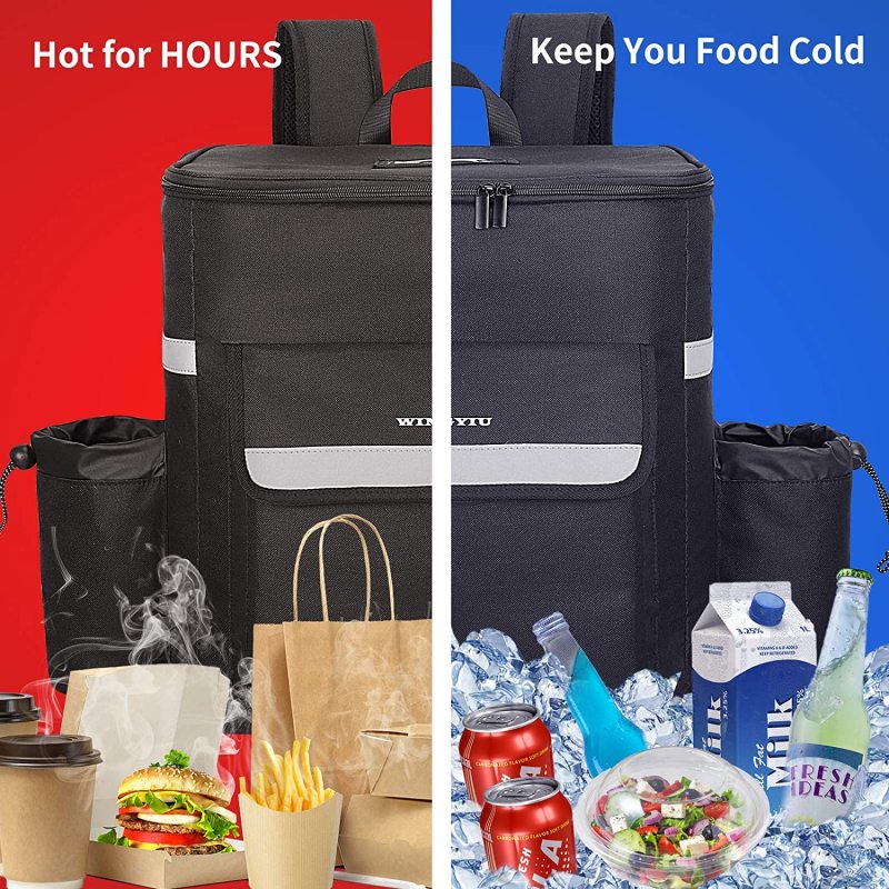 Bike Carrier Food Delivery Bag Aluminium Heated Pizza Thermal In Cooler Bags Insulated Food Delivery Backpack