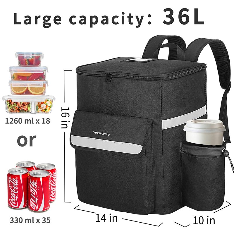 Bike Carrier Food Delivery Bag Aluminium Heated Pizza Thermal In Cooler Bags Insulated Food Delivery Backpack