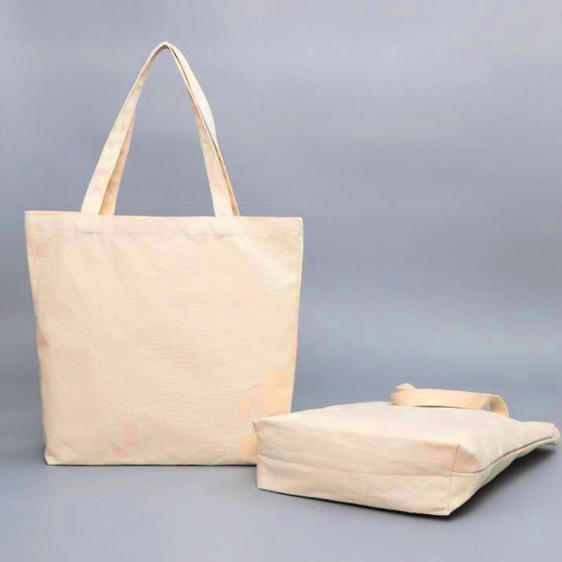 Women Cotton Shoulder Bag Eco Canvas Bag Soft Solid Casual Tote Female Environmental Reusable Shopping Bag