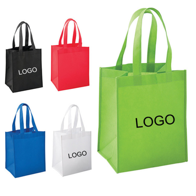 Promotion logo custom printing eco-friendly reusable non woven ecological bags