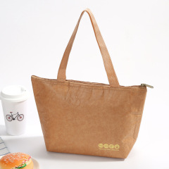 Vente en gros BSCI usine pas cher brun Kraft sac à lunch papier lavable sac isotherme isolé