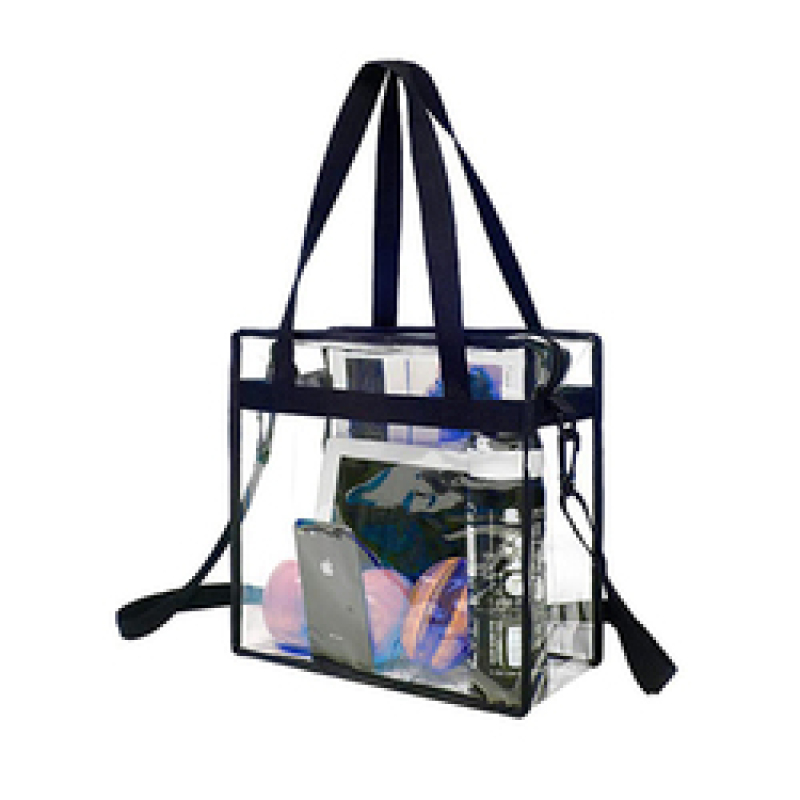 Women Waterproof Security Shoulder PVC Tote Bag Transparent PVC Shopping Bags