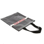 Fashion Custom PVC Coated Shopping Bags Black Vinyl Coating  tote bag