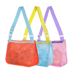 Custom Adjustable Carrying Straps Swimming Storage Mesh Bag Beach Toys Mesh Bags