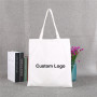 Custom Printed Plain Cotton Canvas Grocery Shopping Tote Bag