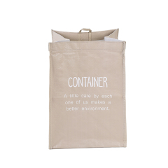 Customized recyclable Laminated logo printing tote pp woven garbage bag, eco-friendly rubbish bags with nylon handle