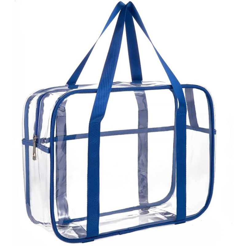 Transparent PVC Tote Bag Swimming Beach Bag For Grocery