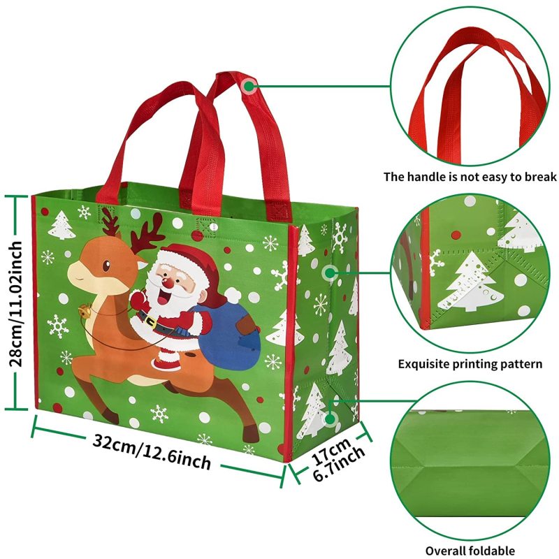 Hot sale custom eco christmas laminated non woven shopping tote bag