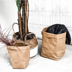 Wholesale indoor/outdoor kraft washable storage fabric paper bag for plants/flower