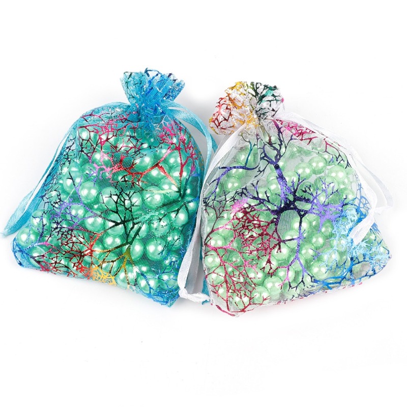 Colorful Organza Bags Jewelry Packaging Bags Wedding Favor Gift Bags Drawstring Pouches