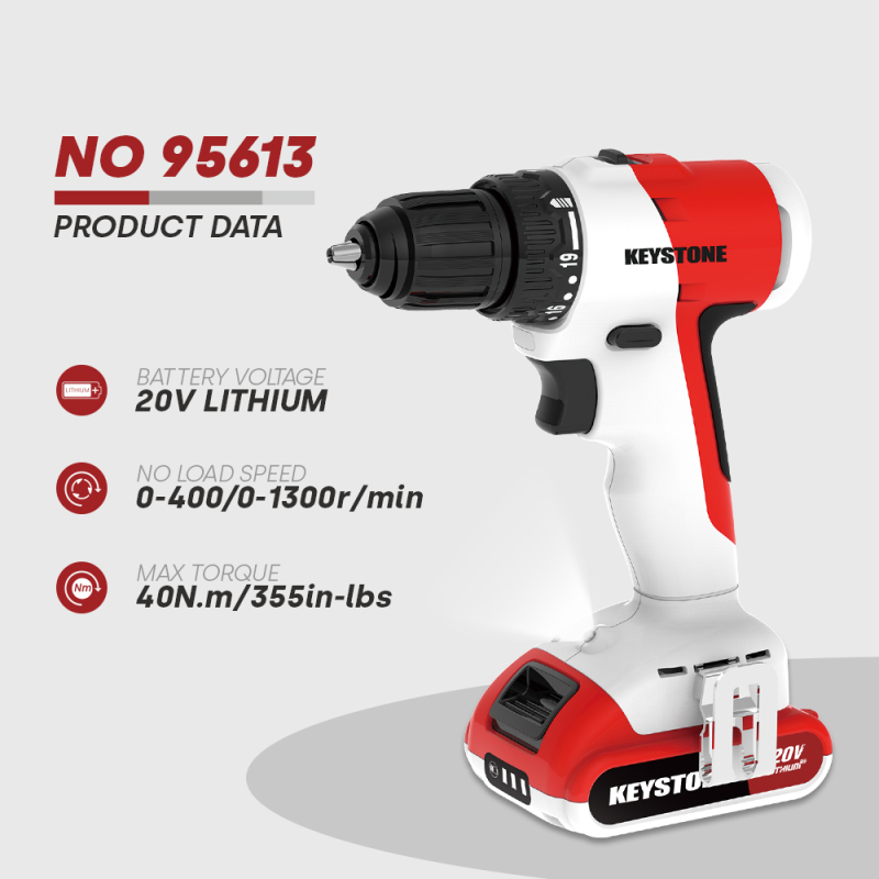 TC 95613 20V Cordless Brushless 3/8 In. Dual Speed Drill (Bare Tool)
