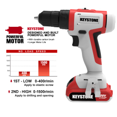 TC 95622 20V Cordless Brushed 3/8 In. Dual Speed Drill (Bare Tool)