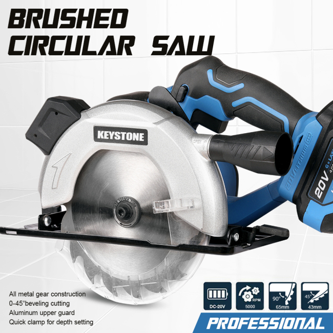 PRO 97615 20V Cordless Brushed 6-1/2 In. Circular Saw With Laser (Bare Tool)
