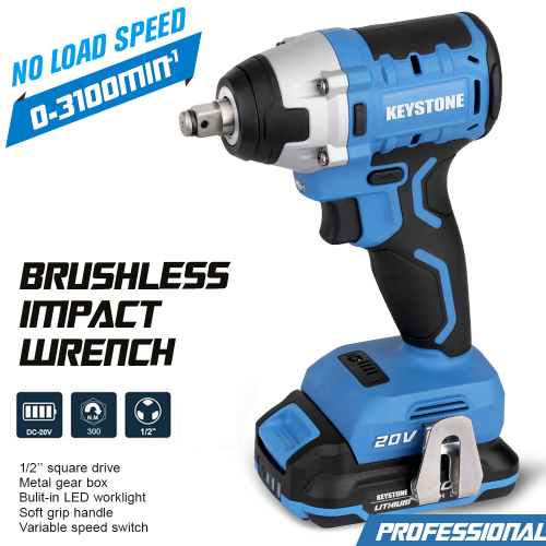 PRO 95301 20V Cordless Brushless 1/2 In. 300N.m Impact Wrench (Bare Tool)