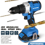 PRO 95601 20V Cordless Brushless 1/2 In. 80N.m Dual Speed Drill (Bare Tool)