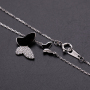 925 Sterling Silver Butterfly Micro insert Rhinestone Necklaces For Womens Gift 2021 New Style