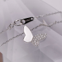 925 Sterling Silver Butterfly Micro insert Rhinestone Necklaces For Womens Gift 2021 New Style