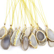 white agate with chain