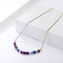 Popular High Quality Gold Plated Chain Choker Necklace DIY Colorful Natural Stone Beads Jewelry Necklace