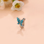 Charm Face Clip on Fake Nose Rings Jewelry CZ Diamond Cubic Gemstone Faux Dangle Non Piercing Butterfly Nose Cuffs For Women
