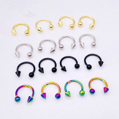 High Quality Hypoallergenic Body Jewelry Gold Plated 316 Stainless Steel Nose Hoop Rings 2021
