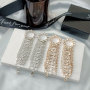 925 Silver Needle Rhinestone Exaggerated Personality Zircon Flash Diamond Long Tassel Earrings for Women