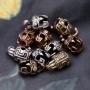 Wholesale Fashion Accessory Antique Silver Brass Copper Zircon DIY Helmet Design Beads for Jewelry Bracelet Necklace Making