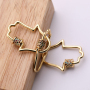 Multi CZ Micro Pave Hamsa Hand Clasp Carabiner Pendant for Necklace Bracelet Jewelry Findings 31*24*1.8MM