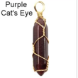 33 Purple Cat's Eye with chain