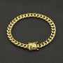 Personality Gold Plated Stainless Steel Trendy Men Link Chain Bracelet for Gift