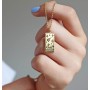 Personalized Custom Gold Plated Stainless Steel Ball Chain Moon Star Sun Amulet Tarot Card Pendant Necklace