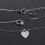 S925 Sterling Silver Multilayer Heart Pendant Necklace Small Diamand Ring Charm Necklace 2021
