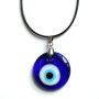 Fashion minimalist style devil's eye pendant jewelry Turkish blue evil eyes stainless steel chain necklace