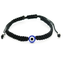 Simple adjustable nylon rope bangles Turkish blue eyes jewelry handmade braided evil eyes bracelet