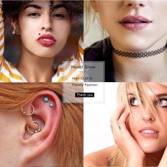 Wholesale Septum Ring Jewelry Hoops Studs Body Jewelry 316L Surgical Steel Nose Ring for Women Men