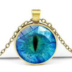 Vintage Turkish evil eyes pendant alloy devil eye necklace jewelry blue eyes necklace for men