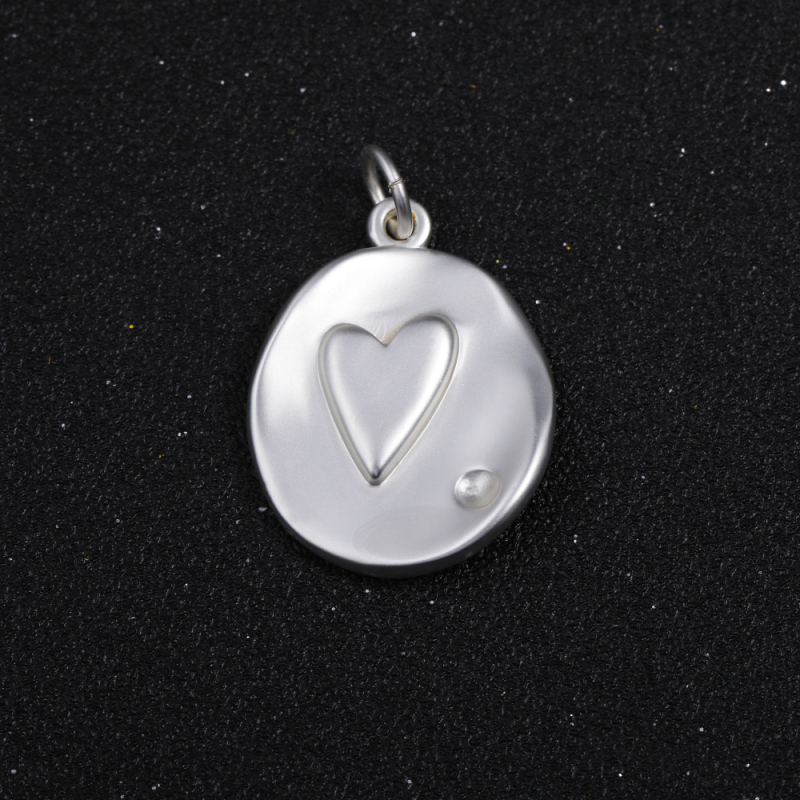 Micro Insert Zirconia Trendy Necklace Round peach heart Jewelry Pendants Charms for Jewelry Making
