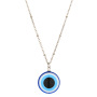 Simple devil eye necklace blue eye chain jewelry double sided evil eyes necklace for women