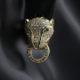 2020 Trendy Copper Gold Plated Micro Zircon Leopard Head Animal Charms Zircon Earrings  for Women Gift Jewellery