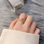 2021 New Cold Wind Element Jewelry INS Style Fashion Personality Temperament Index Finger Hollow Smiley Face Ring
