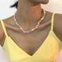 Wholesale Fashion Jewelry Colorful Fruit Flower Seed Beads Pearl Woven Bohemian Handmade Necklace for Women