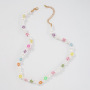 Wholesale Fashion Jewelry Colorful Fruit Flower Seed Beads Pearl Woven Bohemian Handmade Necklace for Women