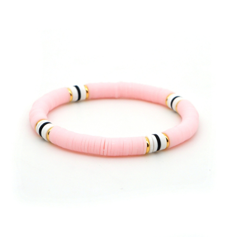 Cool Design Summer Beach Models Jewelry Bohemian Style Small Rainbow Soft Polymer Clay Bracelet