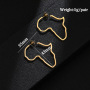 New Arrival Jewelry  Africa Map Gold Plated Geometrical Stainless Steel Fashion Pendant Earrings