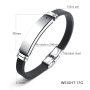 In Stock Factory Price Fashion Jewelry Men Custom Word Leather Bracelet
