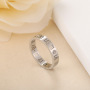 2021 Fashion Designs Couples Creative Jewelry Rose Gold 18K Roman Numerals Titanium Steel Ring With Diamonds