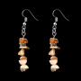 Bohemian Style Colorful Crushed Natural Stone Tiger Eye Drop Tassel Earring