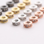 2021 High Quality DIY Jewelry Accessories Round Metal Crystal Spacer Beads Charm