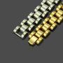 MOJOYAS Hot Sale 15MM Width Gold Plated Polished Watch Chain Link Bracelet