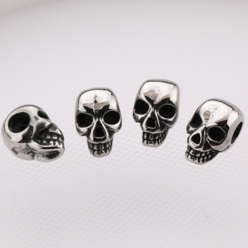 DIY Jewelry High Quality Stainless Steel Skull Charm Pendant with Hole